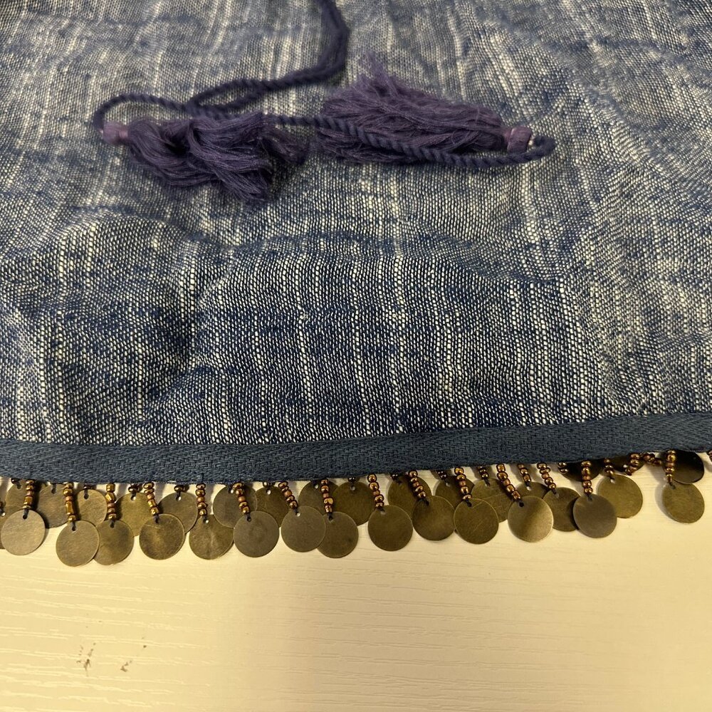 Line & Dot Denim Halter Top With Sequin Bottom Size XSmall - Picture 5 of 7